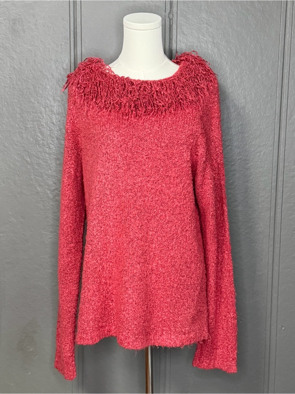 Wind River Frilly Textured Knit Sweater